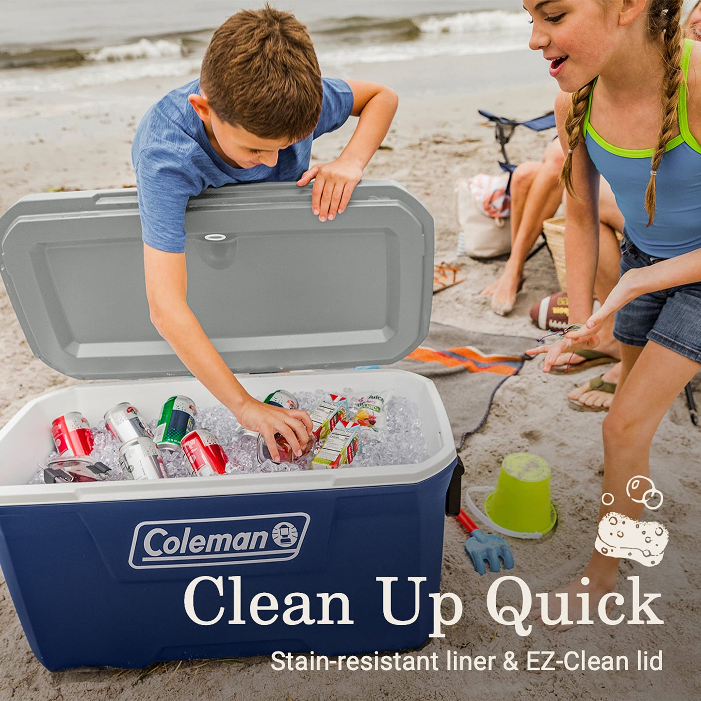 Coleman Classic Series Insulated Portable Cooler, Leak-Resistant Outdoor Hard Cooler Keeps Ice up