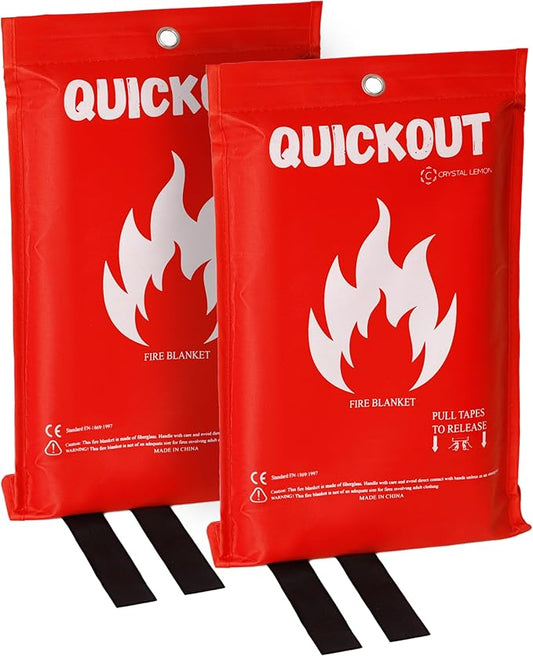 Fire Blanket, Fiberglass Survival Gear for Outdoor Situations, Emergency Retardant Blanket with Fire Suppression Properties, Easy to Use, Ideal for Home Safety and Survival Kits