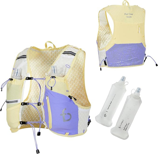FlipBelt Tahoe Hydration Vest ??Ultralight Running Vest for Men & Women ??Includes Two 500ml Soft Flasks ??Trail, Marathon, and Long-Distance Race Pack