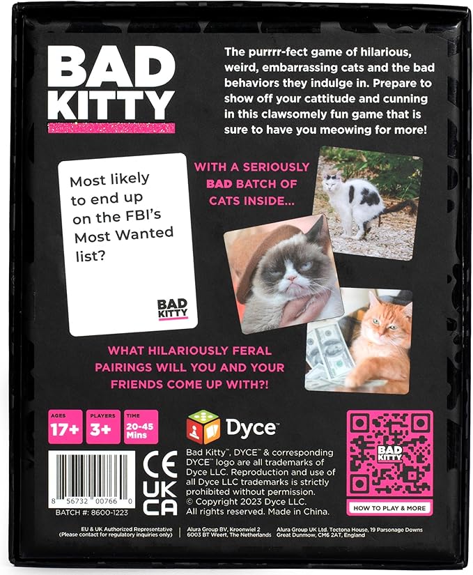 Bad Kitty Party Game - The Ultimate Meme Game with Cats - Exploding with Hilarious Kittens and Freaky Felines! for Friends, Family, College Students, Fun Parties and Board Games Night with Your Group