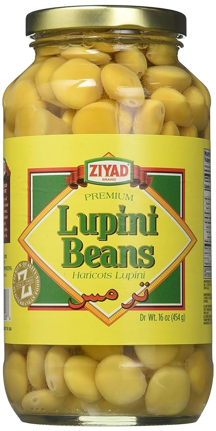 Ziyad Brand Premium Lupini Beans Snack, High Plant Protein, Keto, Mediterranean Diet, Non Perishable, Vegan, Vegetarian, 16 oz