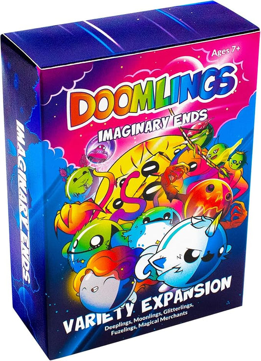 Doomlings Card Game: Imaginary Ends Expansion - Collectible Mystery Holofoils Gold Pack | Strategy Game for Kids, Teens & Adults | 2-6 Players, Ages 7+ (5-in-1 Imaginary Ends)
