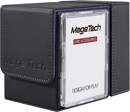 Adventurer [Paragon] Commander Kit - Avatar Holder + Backpack Dice Box Snap-On Back Panel, with Life Tracker - MTG Commander/EDH - Black/Purple