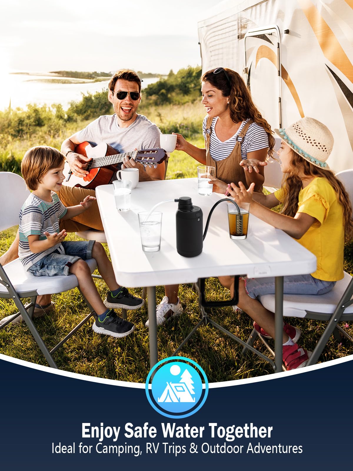 Electric Portable Water Filter for Camping, Hiking, Backpacking, Travel & Emergency Preparedness