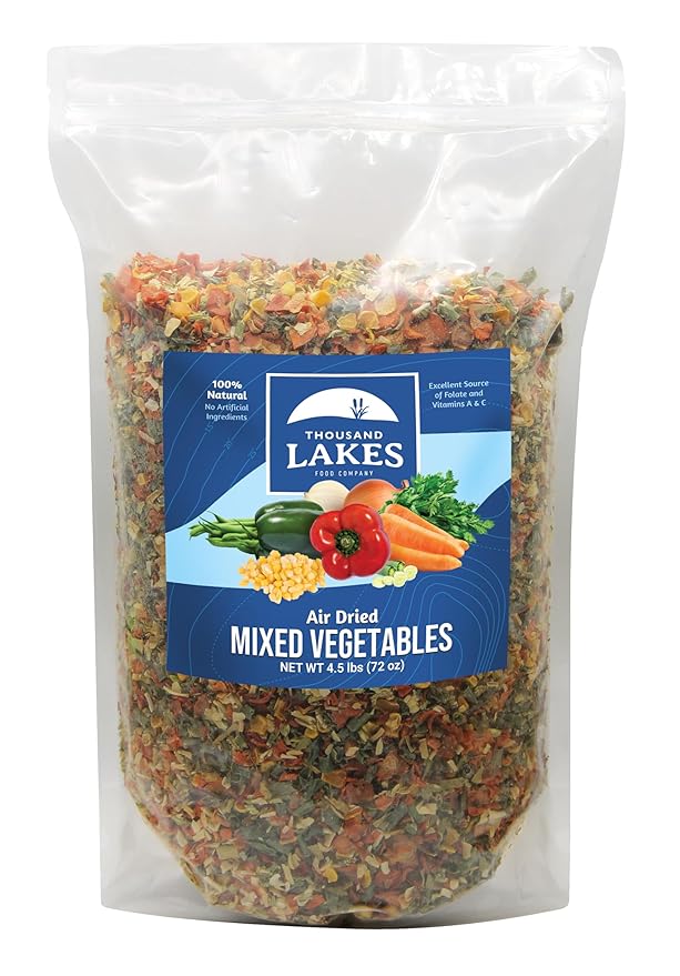 Thousand Lakes Dried Mixed Vegetables Select Soup Blend - Bulk - 4.5 pounds | 100% Veggies | No Added Salt