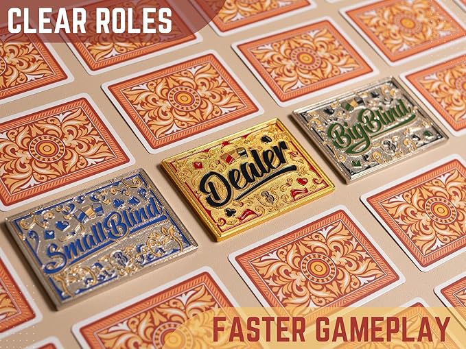 500 Piece Poker Set with Numbered Values - 14 Gram 40 mm Clay Poker Chips - Durable Carrying Case & Playing Cards - Features Dealer, Small Blind, and Big Blind Position Markers