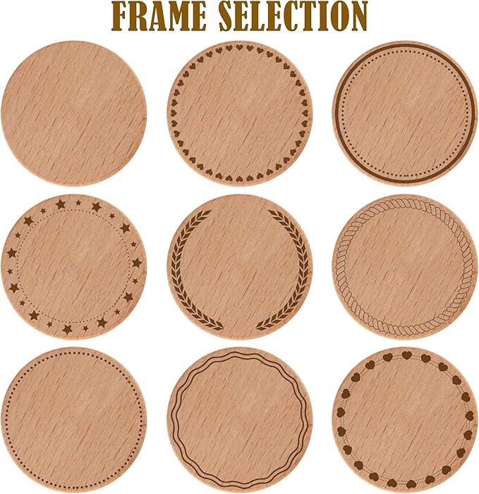 30-1000pcs 40mm Custom Wooden Drink Tokens,Double-Sided Laser Engraved with Logo,Text or Images,Personalized Round Wood Chips for Bars,Weddings,Parties,Corporate Events Promotions