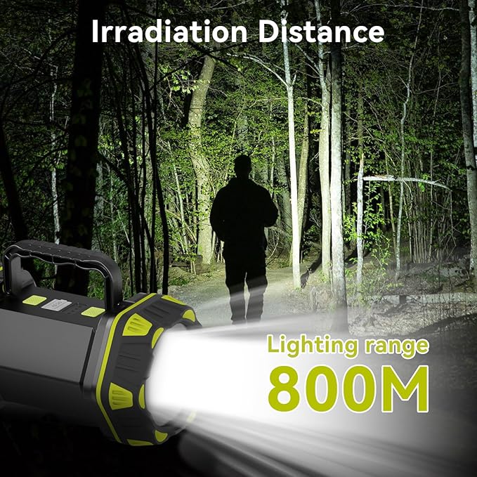 AlpsWolf Updated Camping Lantern Rechargeable, LED Flashlight Spotlight, 4800 Capacity Battery Powered, Portable Camping Light, 4+4 Modes for Emergency, Outdoor Hiking, Power Outages, Fishing