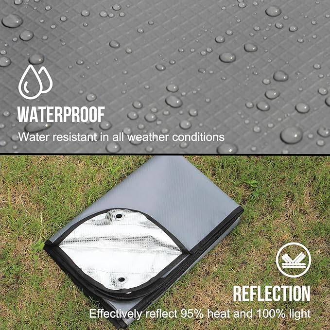 LYN Heavy Duty Emergency Blanket Survival Gear Waterproof Insulated Blanket Emergency Tarp for Camping, Hiking, Bushcraft