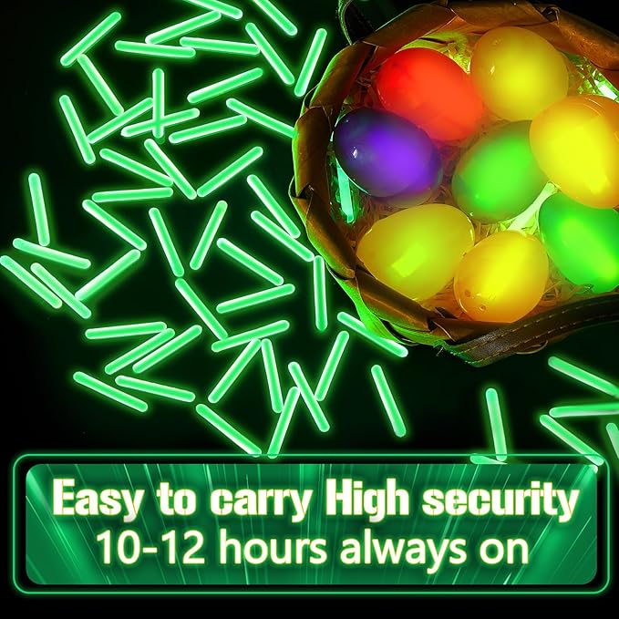 Jenaai 500 Pcs Fishing Glow Sticks Bulk for Bobbers Mini Glow Stick Rod Tip for Fishing Poles Small Glow Sticks for Night Fish Easter Eggs Easter Basket Stuffer(1.5 Inch,Green)