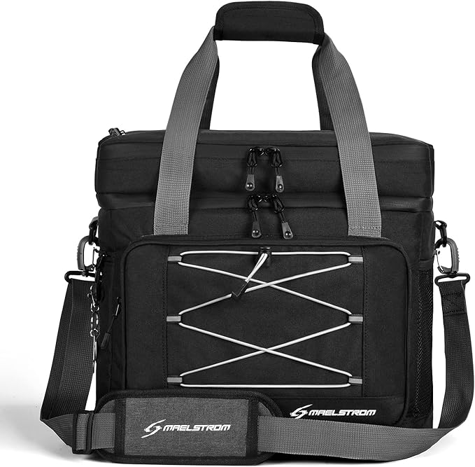 Maelstrom Collapsible Soft Cooler Bag, 24/30/60/75 Cans Beach Cooler, Ice Chest, Leakproof & Portable for Beach, Camping, Road Trips & Grocery Shopping