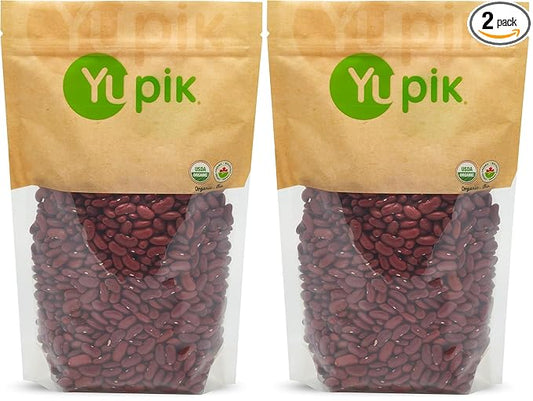 Yupik Beans Organic Dark Red Kidney, 2.2 lb (Pack of 2)