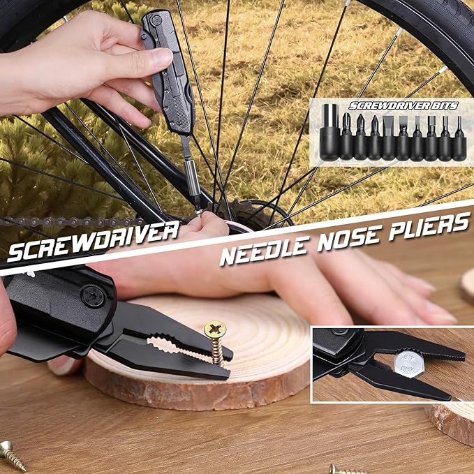 Gifts for Grandpa from Granddaughter Grandson,Fathers Day Birthday Christmas Grandpa Gifts,Multitool Knife "BEST GRANDPA EVER",Multi tool for Climbing,Camping,Cycling,Hiking