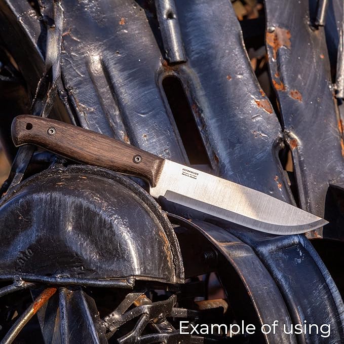 BPS Knives Blank Adventurer - Full-Tang Blank Knife for Knifemaking- Carbon Steel 1066 Blade - Scandinavian Scandi Grind Knife Blank - DIY Knives Making Blades