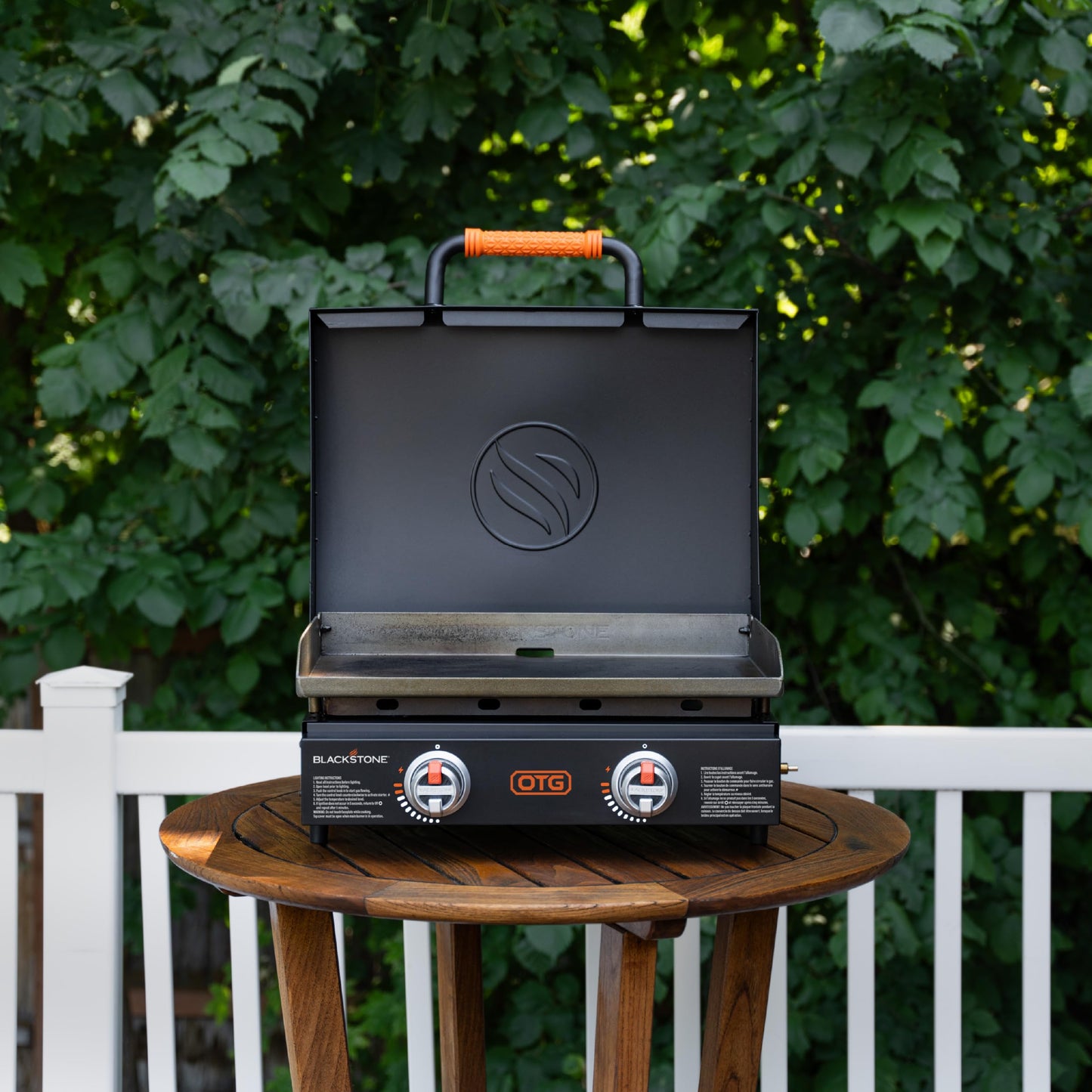 Blackstone OTG Outdoor Tabletop Griddle with Built-in Hood, Black, 22 Inch