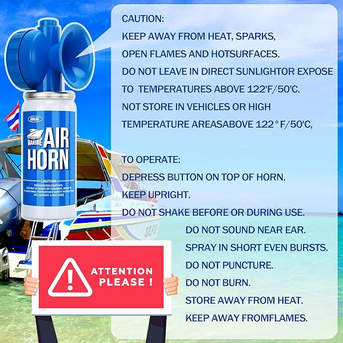 1.4oz Boat Air Horn, Loud Mini Safety Horn Can, Sports Event Starting Horn, Mini Small Compressed Blow Fog Bear Air Horn, Celebrate Victory