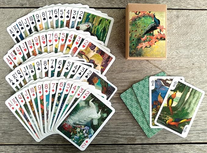 Fantastic Birds Playing Cards (Poker Deck 54 Cards All Different) Vintage Retro Beautiful Birds
