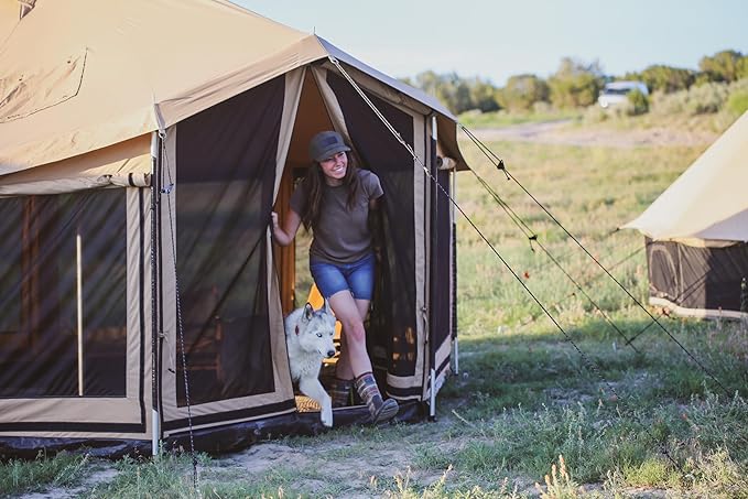 WHITEDUCK Altimus Canvas Tent with Stove Jack, Waterproof, 4 Season Luxury Camping and Glamping Tent Outdoor