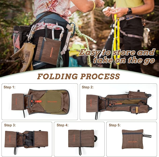 20L Small Hiking Backpack for Men Women Foldable Packable Back Pack Ultralight Hiking Daypack for Travel Camping Outdoor, Chocolate Brown