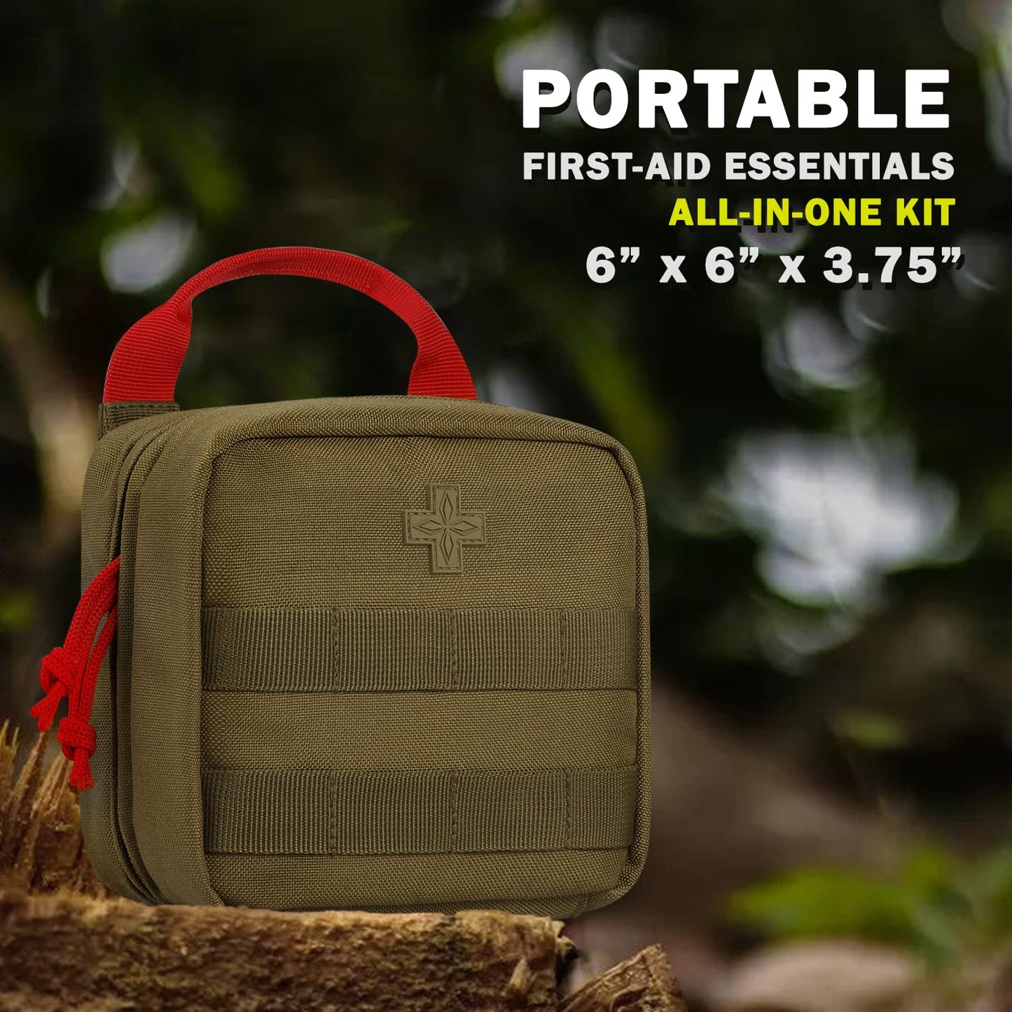 Everlit 180 Pieces Tactical First Aid Kit IFAK Molle EMT Pouch Outdoor Camping Emergency Kits for