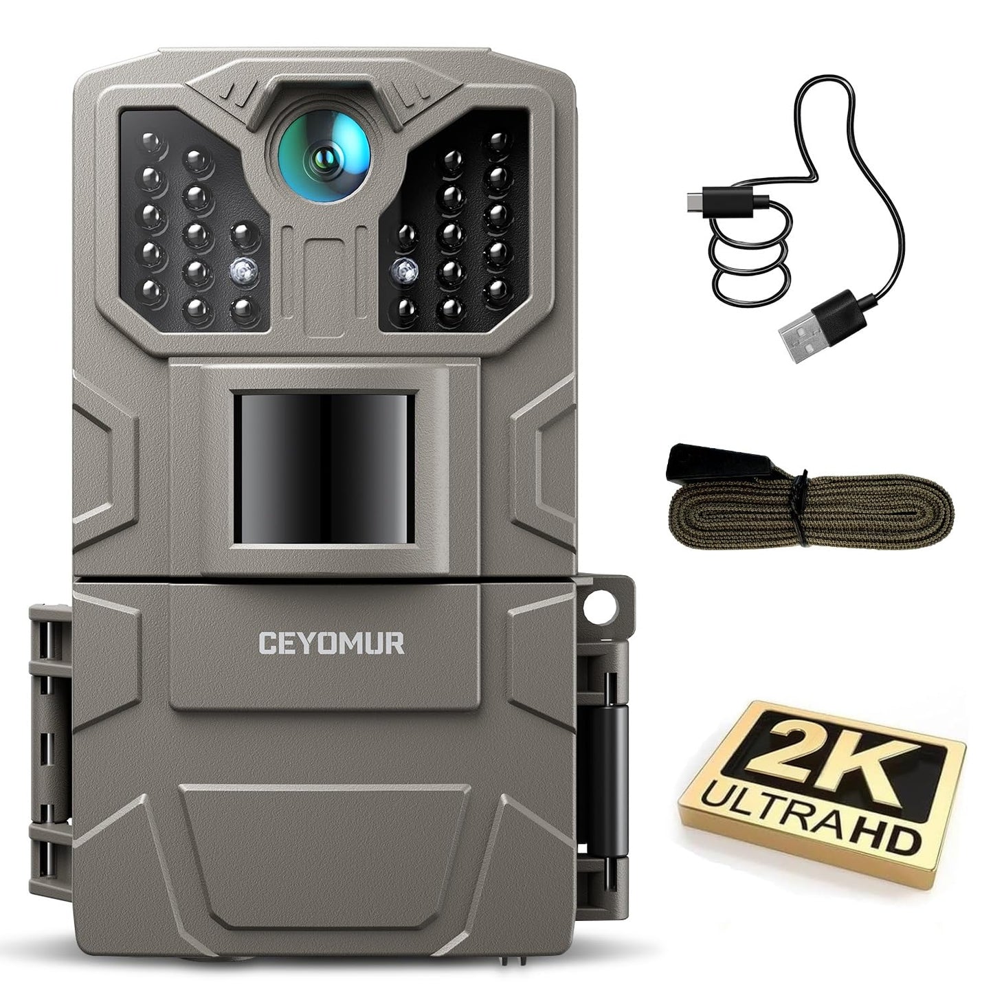 CEYOMUR Trail Camera, 36MP HD Trail Cam with Night Vision Motion Activated