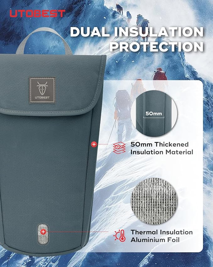 Insulated Insulation Bag, Fits 2L&3L Hydration Water Bladders, Lightweight & Water Resistant, Bladder is NOT Included