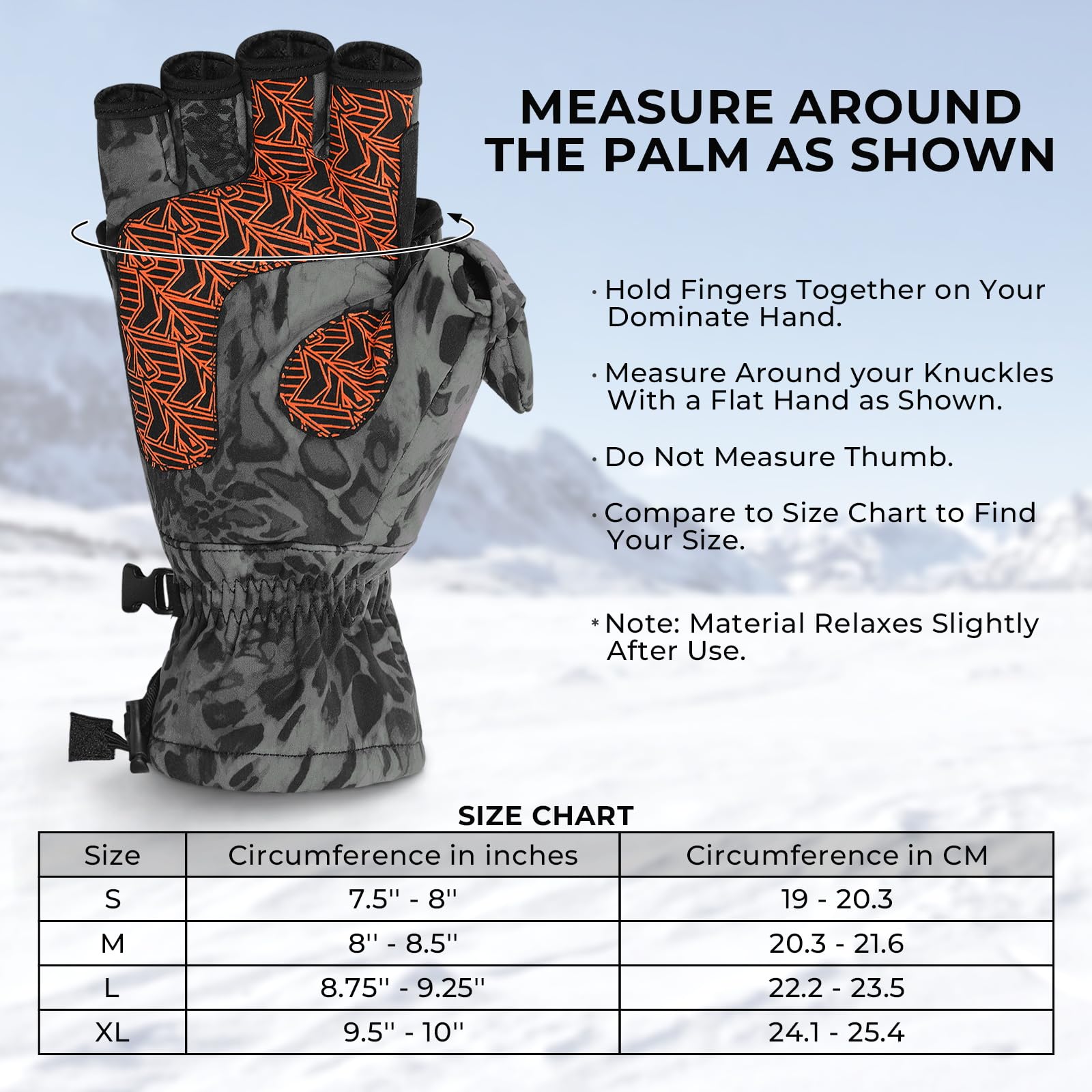 KastKing PolarBlast Ice Fishing Gloves Convertible Mittens for Men & Women