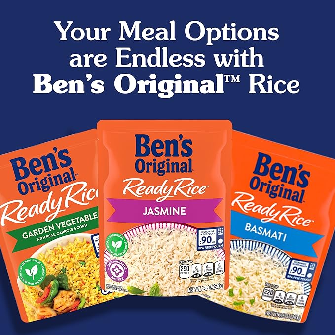 BEN'S ORIGINAL Ready Rice Whole Grain Medley Quinoa and Brown Flavored Rice, Easy Dinner Side, 8.5 oz Pouch (Pack of 12)