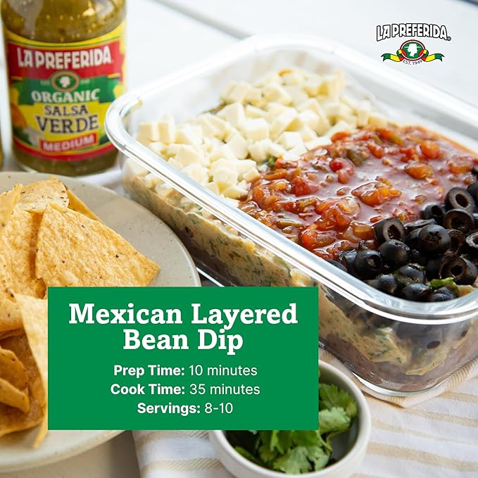La Preferida Organic Refried Pinto Beans (100% Vegan & Lard-Free) Just 3 Simple Ingredients – USDA Certified, 9g of Protein & 5g of Fiber Per Serving, 15 oz. (Pack of 18)