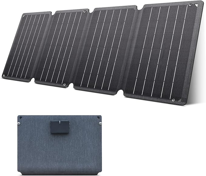 36W Portable Solar Panel - Foldable Solar Charger with Dual USB-A/USB-C for Phone Laptop Camping Hiking RV Outdoor Power Bank(Waterproof & High Efficiency)