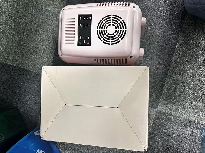 Skincare Fridge with Dimmable LED Light Mirror,4 Liter/6 Can Mini Fridge Skincare for Bedroom,Office, Car, Dorm,Cooler and Warmer, Portable Mini Fridge for Skin Care, Cosmetics, Food,Pink