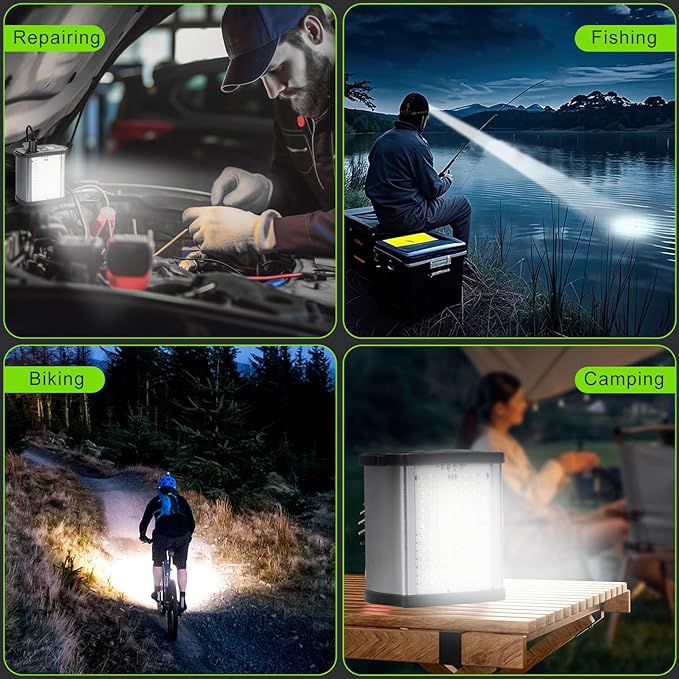 40W High Lumens LED Headlamp Rechargeable,20000mAh Ultra Bright Waterproof Headlight with Aluminum Alloy Housing and Side Light, Great for Camping, Hiking, Hunting, Fishing, Emergency Use