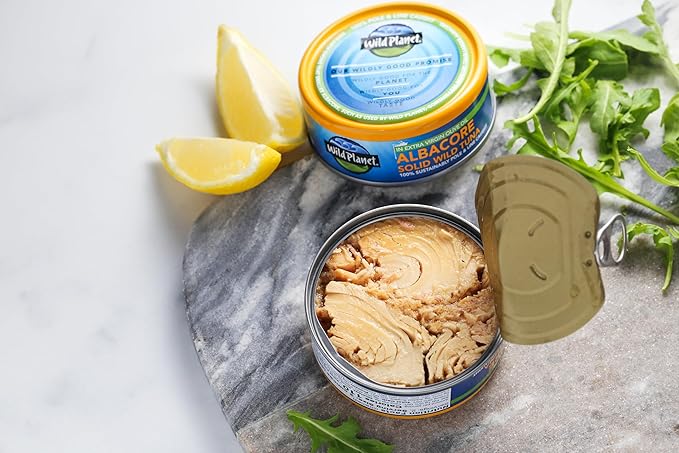 Wild Planet Albacore Wild Tuna in Extra Virgin Olive Oil, Canned Tuna, Sustainably Wild-Caught, Pole & Line, 5oz (Pack of 12)