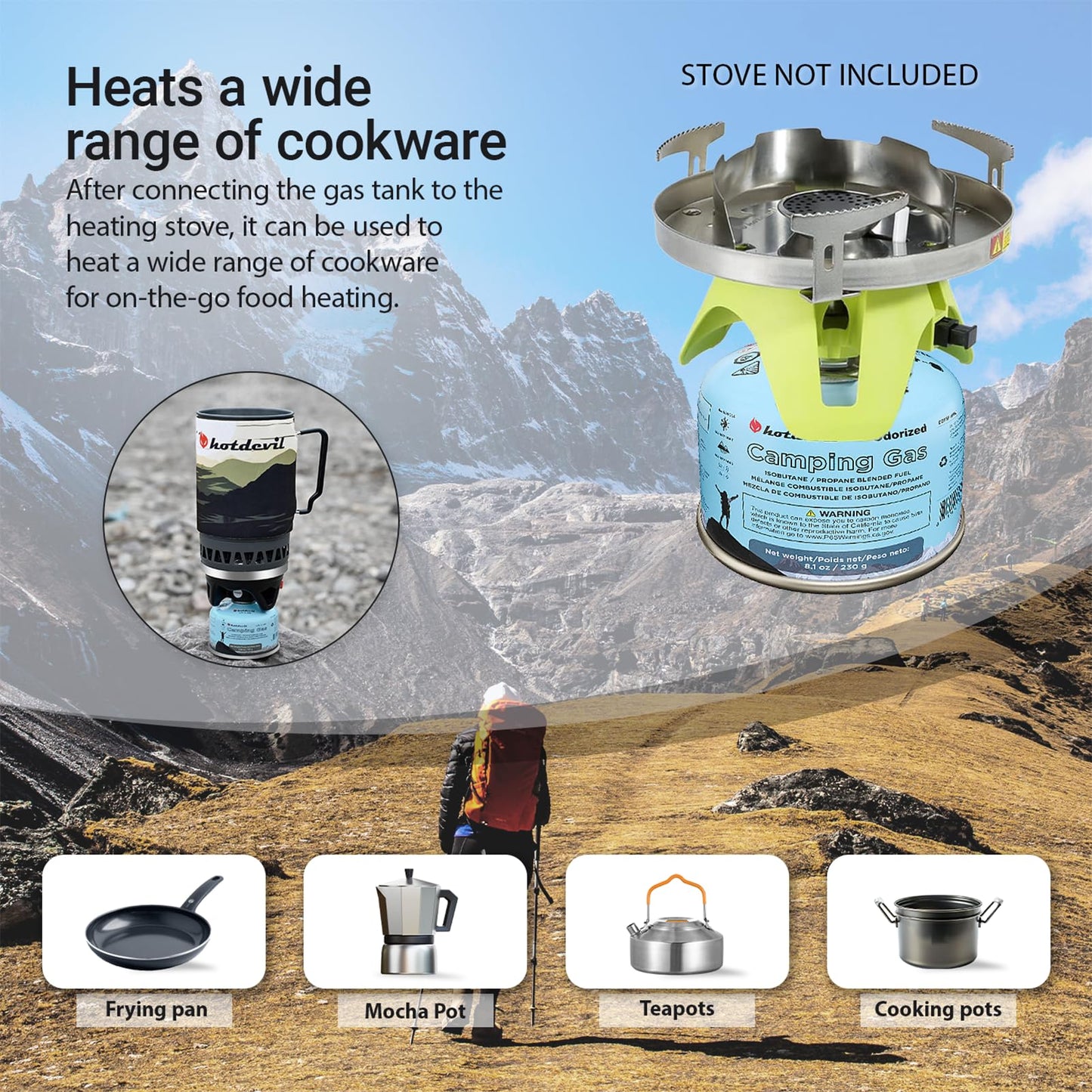 Isobutane Fuel Canister 230 Gram Camping Stove Fuel Butane Propane Blend Isobutane Fuel Canister