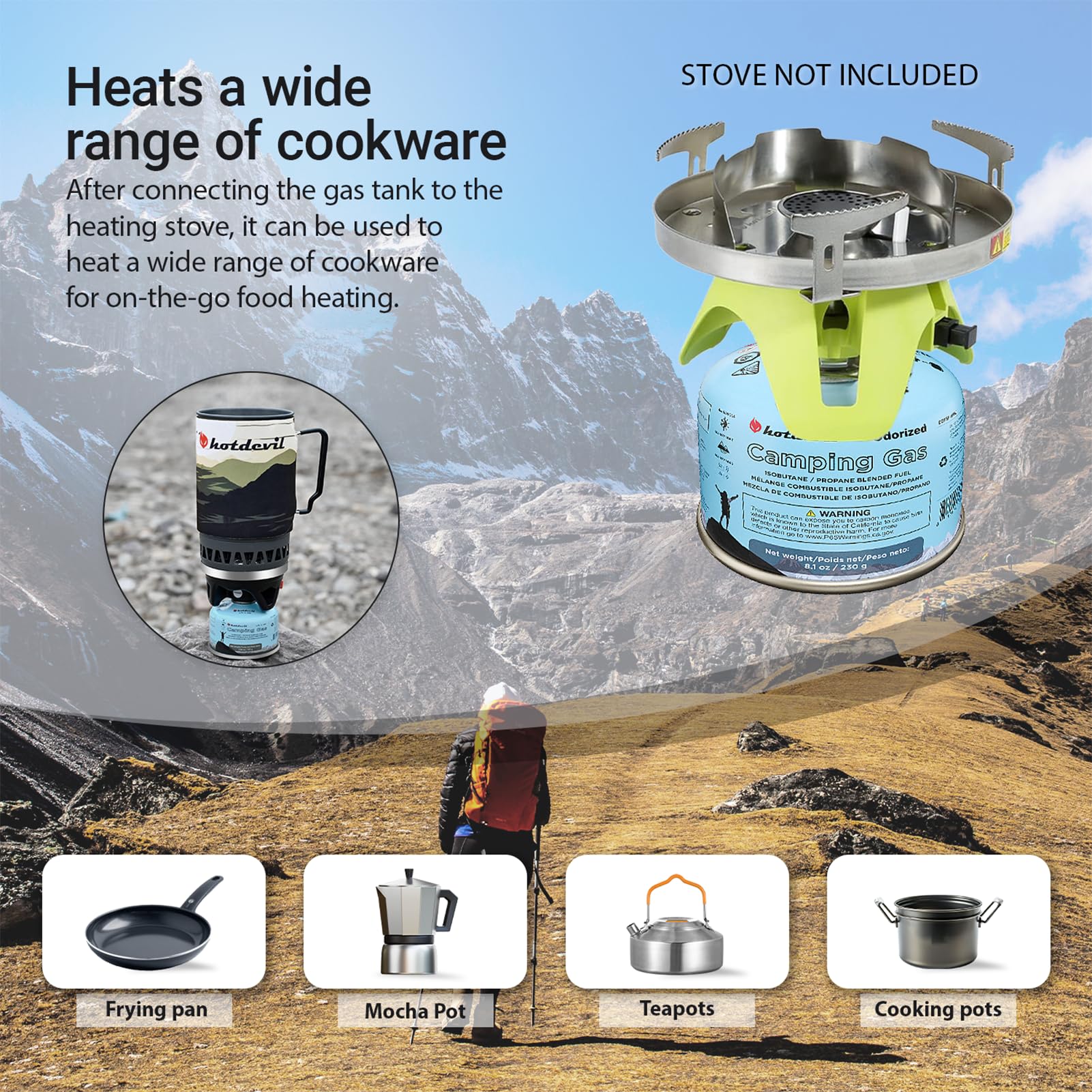 Isobutane Fuel Canister 230 Gram Camping Stove Fuel Butane Propane Blend Isobutane Fuel Canister