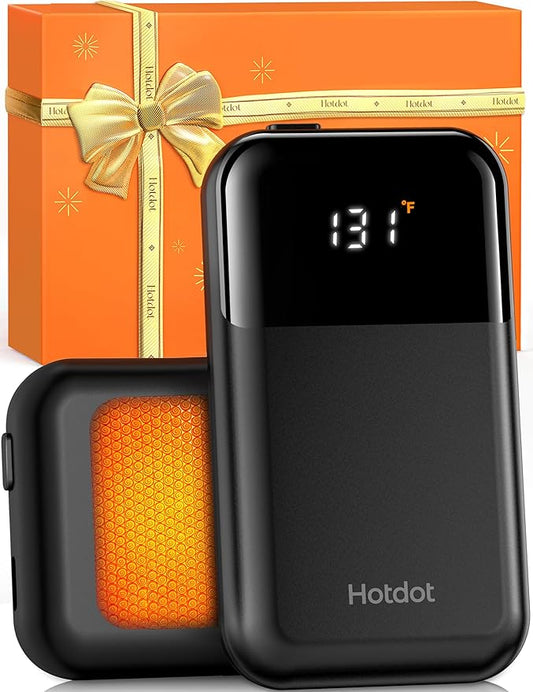 AI Hand Warmers Rechargeable 2 Pack, 4 Heat Levels (104??31°F), Real-Time Temp & Battery Display, Electric Hand Warmers, Fast Heating, Fits in Gloves/Pocket, Gifts for Women & Men