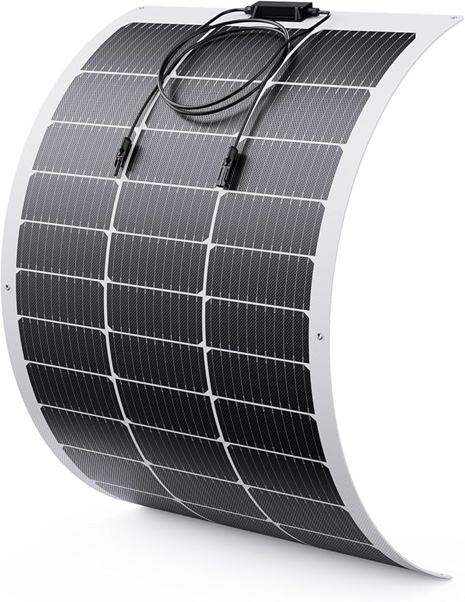 100W Flexible Solar Panel, Ultra Lightweight 100 Watt 12V Portable Solar Panel Kit, Callsun 23% High Efficiency 182 PERC IP68 Waterproof ETFE RV Solar Panels for RV Van Offgrid Living Boat (White)