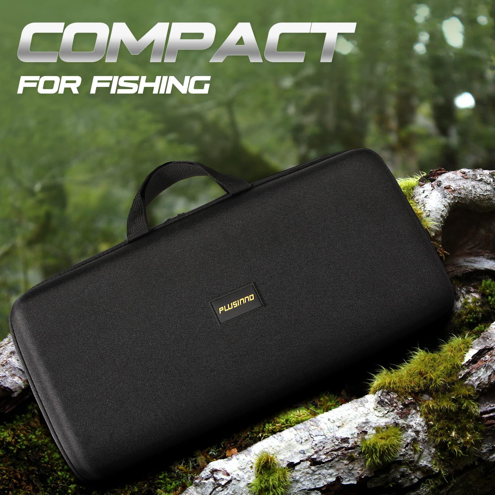 PLUSINNO Spinning Rod and Reel Combos Telescopic Fishing Rod Pole with Reel Line Lures Hooks