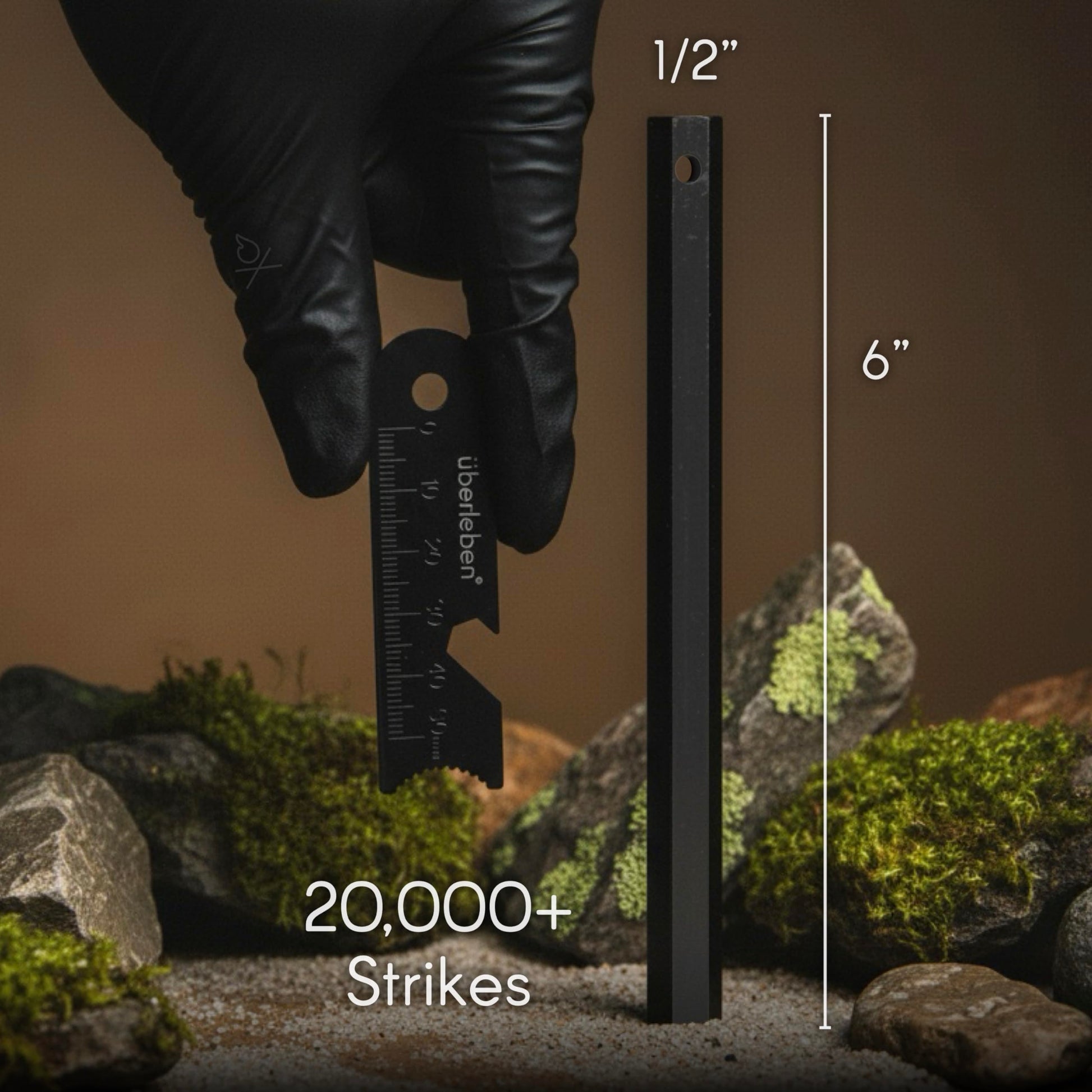 Überleben | Hexå Original Ferro Rod Fire Starter Survival Tool – Up to 20,000 Strikes, 6" Long