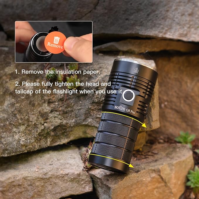 sofirn Q8 Plus Super Bright Flashlight max 16000 Lumens, Rechargeable Powerful Flashlight with High Powered 6* LED, Anduril 2 UI, Ultra-Long Runtime for Camping, Searching, Survival, Emergency