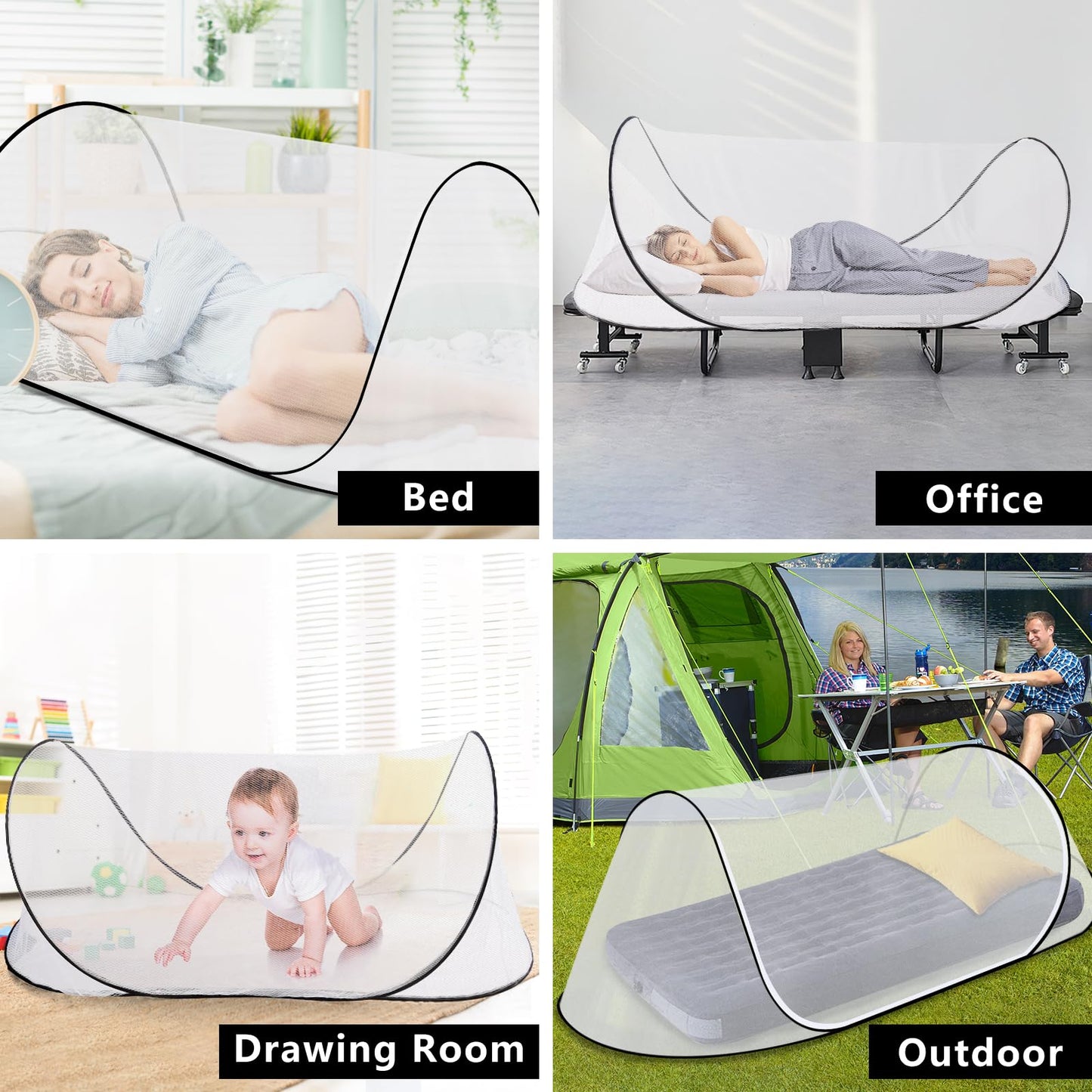 Large Pop Up Mosquito Net Tent, 78*30*24 Inch Portable Foldable Mesh Tent