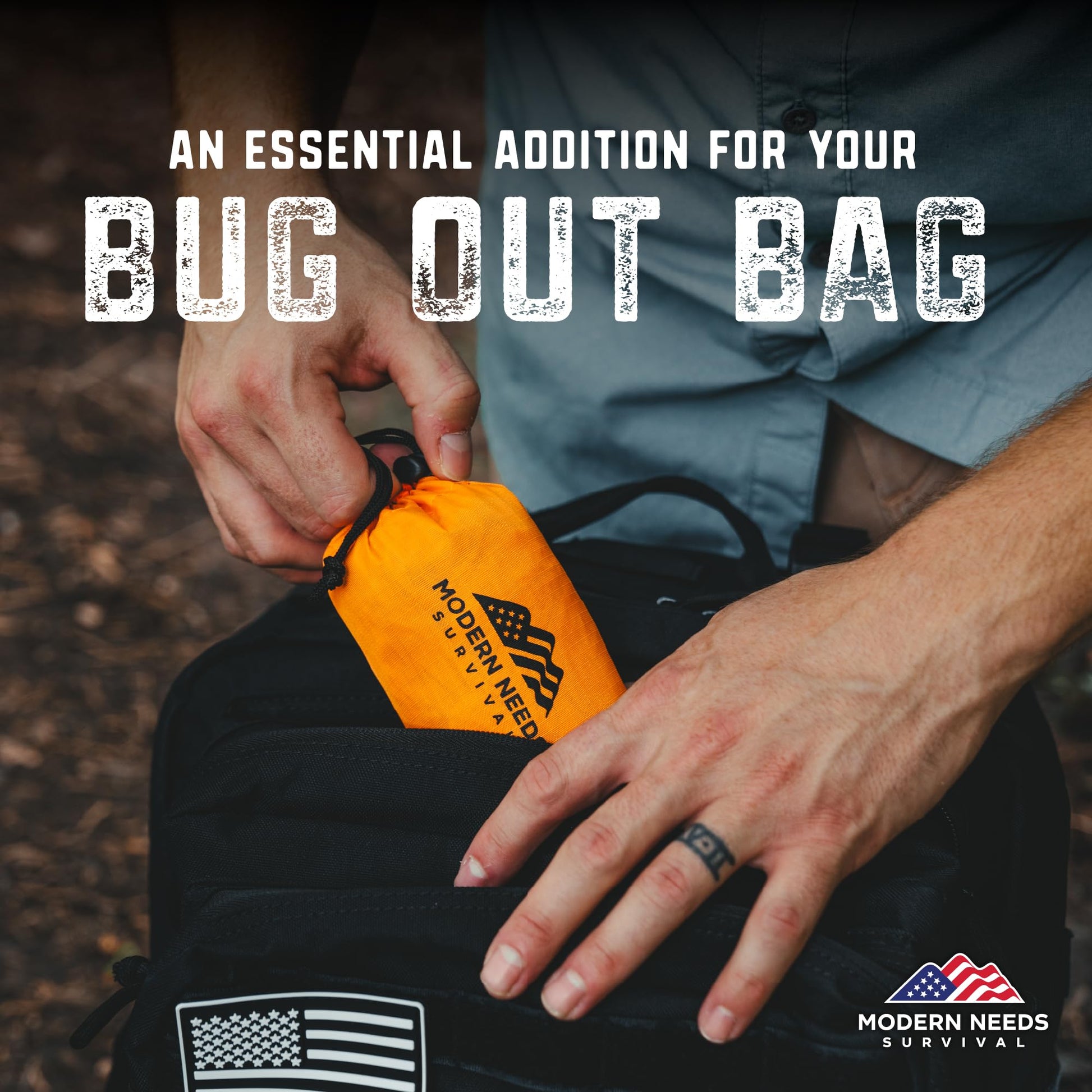 MODERN NEEDS Emergency Sleeping Bag Survival – Thermal Blanket & Bivy Sack | Emergency Bivy &