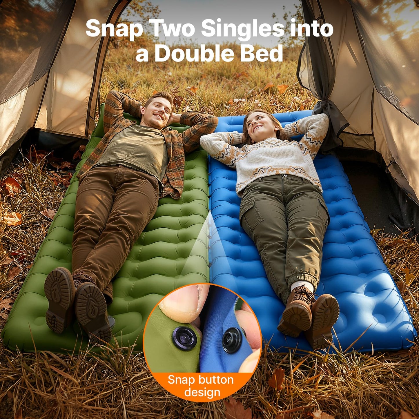 OGERY Sleeping Pad, Ultralight Inflating Camping Pad with 6" Extra-Thick
