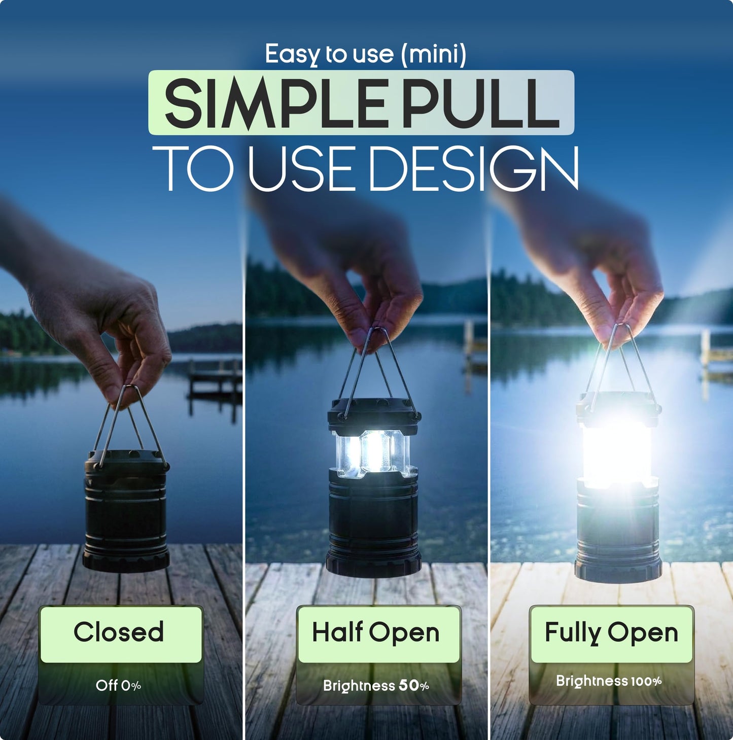 MalloMe Camping Lights Lantern Flashlights, Battery Powered Operated Lamp Lanterns for Power