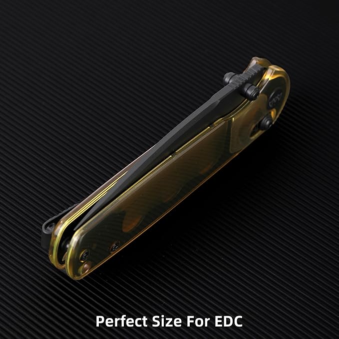 Folding Pocket Knife, Survival Knife Tactical Hunting Knife,3.23??Sharp Folding Blade with Ultem Handle Pocket Clip,EDC Knives for Hunting Camping Survival Outdoor Fishing Hiking