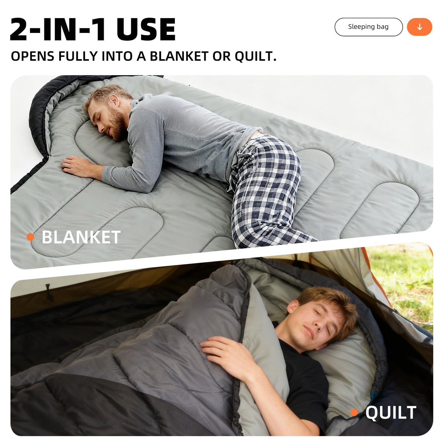 Lightweight Sleeping Bags for Kids & Adults, Backpacking & Scouts, Compact