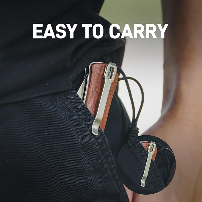 CJRB Glacier Folding Knife, 3.54'' AR-RPM9 Steel Blade EDC Knives with Wood Handle for Camping Hiking Survival(1961 Wood)