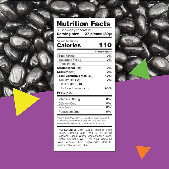 Black Licorice Jelly Beans Candy | 2 Lb Bag | Black Jelly Beans Bulk | Old School Candy for Buffets, Snacking & Gifting | Nostalgic Licorice Treat with Bold Flavor