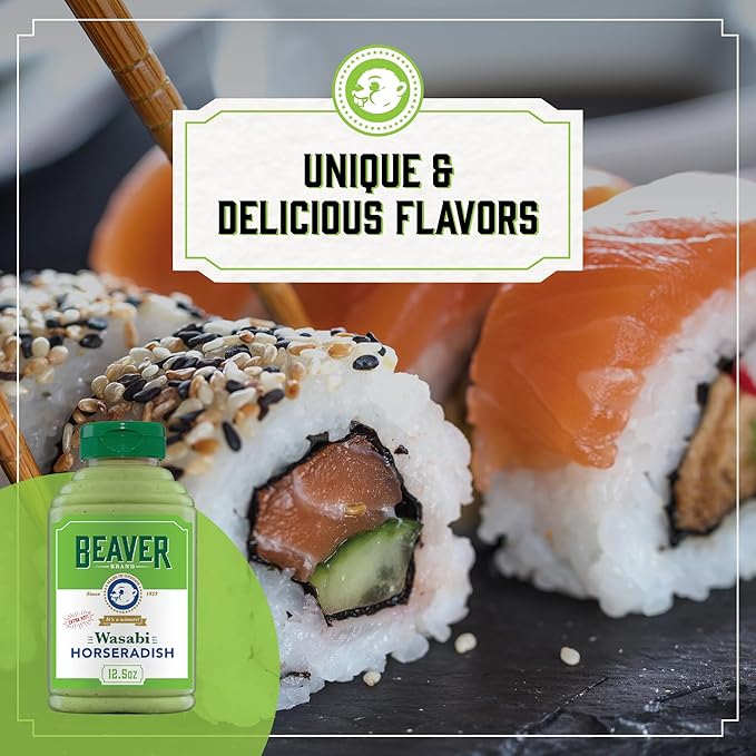 Beaver Extra Hot Wasabi Horseradish, 12.5 oz squeeze bottle
