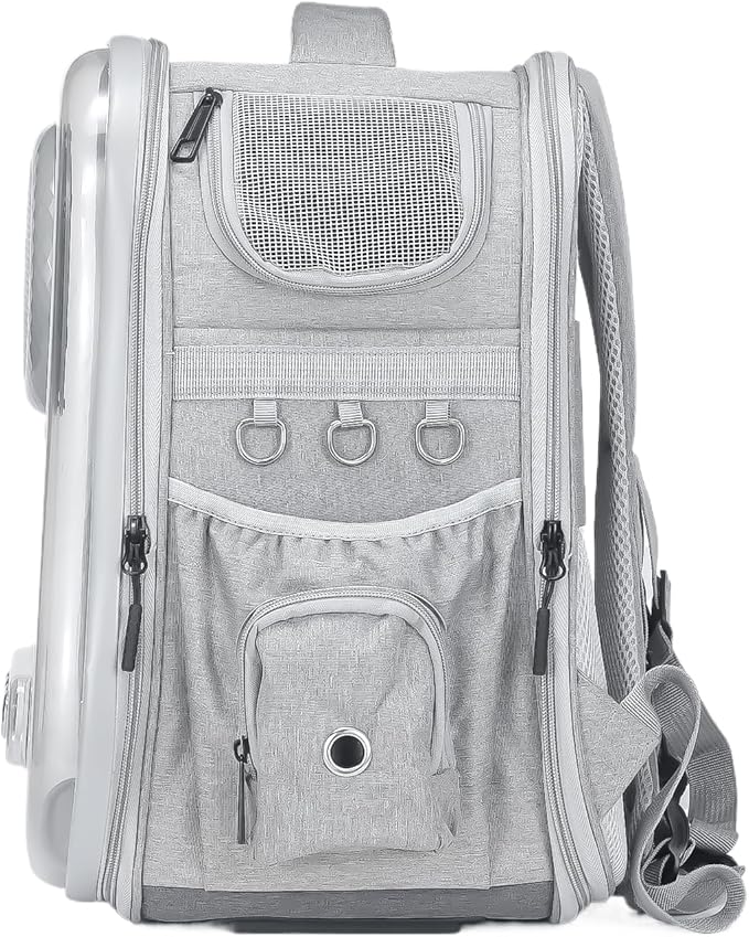 Cat Backpack Carrier, Bubble Backpack for Cats & Small Dogs up to 15lbs with Ventilated Design, Foldable & Scratch-Proof for Travel, Hiking, Outdoor Pet Travel knapsack